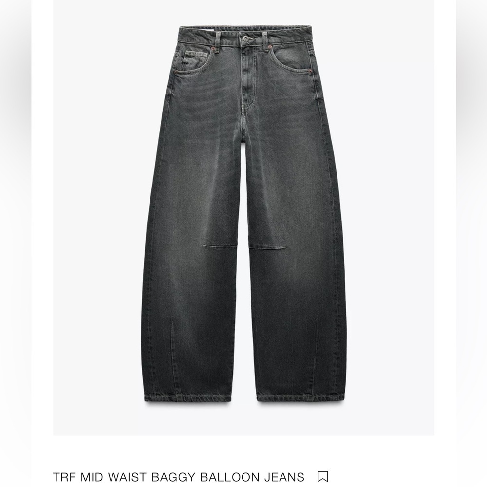 Zara Charcoal Balloon Jeans